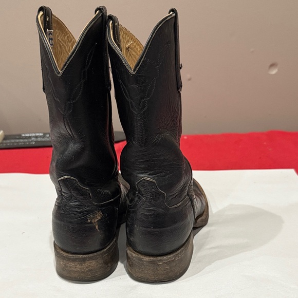 Anderson Bean Black Leather Heeled Boots - Picture 5 of 6